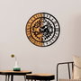 Wallity Reloj de Pared Decorativo de Madera Nogal y Negro